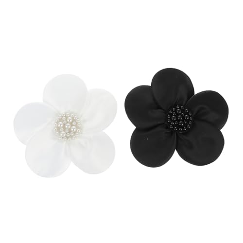 DOITOOL 2 Stück Teiliges Bestickte Perlen Blumen Patches aus Satinstoff Flexible Applikationen zum Aufnähen Farbecht Langlebig für DIY Kleidung Taschen und Textil Deko von DOITOOL