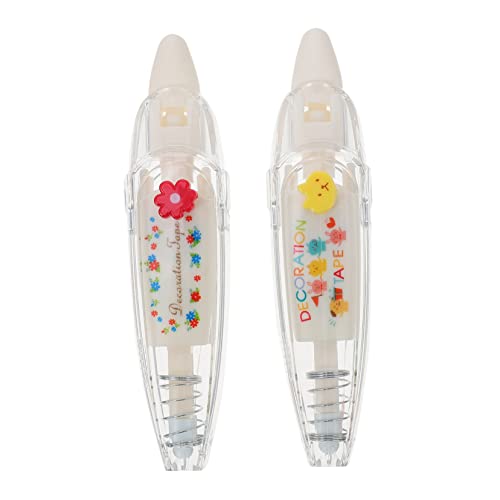 DOITOOL 2 Stück Teiliges DIY Korrekturband mit Bunten Mustern Press Dekoratives Klebeband für Tagebuch Scrapbooking Vielseitig Verwendbar Niedliche Sticker für Kreative Bastelprojekte von DOITOOL