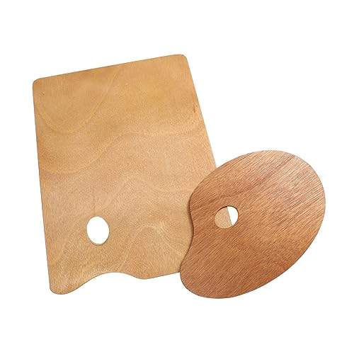 DOITOOL 2 Stück Teiliges Künstler Mischpalette Praktische Holzpalette mit Daumenloch für Aquarell und Ölmalerei Oval DOITOOL 2 Stück Teiliges Künstler Mischpalette Praktische Holzpalette mit Daumenloch für Aquarell und Ölmalerei Oval von DOITOOL