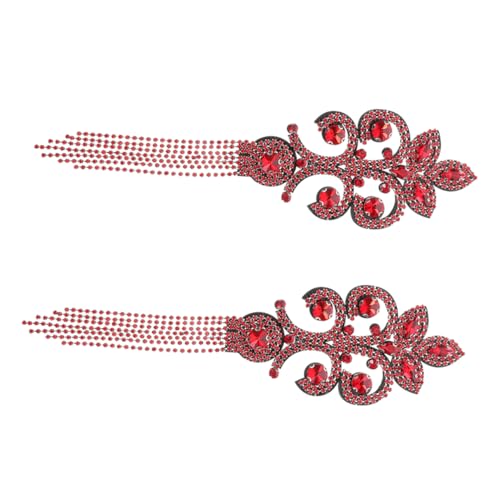 DOITOOL 2 Stück Teiliges Schulterepauletten mit Strass und Quasten Handgefertigte Vintage Besatz mit Fransen Leichte Schulterdekoration für Blazer Kostüm und Party Outfits von DOITOOL
