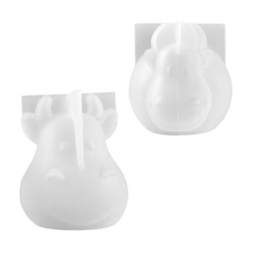 DOITOOL 2 Stück Teiliges Silikonform Kuhform Ox Jahr DIY Epoxidharz Gießform Maskottchen Herstellung Handliche Flexible Detailreiche Gießform für Kreative Dekorationen und Geschenke von DOITOOL