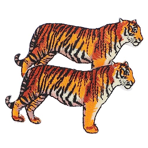 DOITOOL 2 Stück Tiger-Stickerei-Patch Tiger-Patch Kleidung Aufnäher nähen Applikationen für annähen Aufnäher mit Tierstickerei Aufnäher mit Tigerapplikation Rayon Colorful DOITOOL 2 Stück Tiger-Stickerei-Patch Tiger-Patch Kleidung Aufnäher nähen Applikationen für annähen Aufnäher mit Tierstickerei Aufnäher mit Tigerapplikation Rayon Colorful von DOITOOL