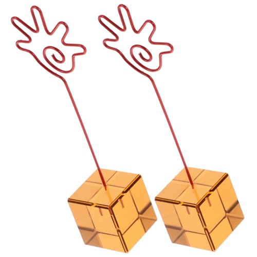 DOITOOL 2 Stück Tischkartenhalter mit Niedlichem Clip Design Stabiler Fotohalter für Hochzeiten Partys und Geburtstagsfeiern für Menükarten Namenskarten und Erinnerungen von DOITOOL