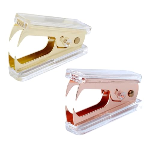 DOITOOL 2 Stück Transparentes Heftgerät Praktische Bürobedarf Bindemaschine Zufälliger Farbe für Schule und Büro Leicht und mit Elegantem Design Zufällige Farbe Zufällige Farbe von DOITOOL