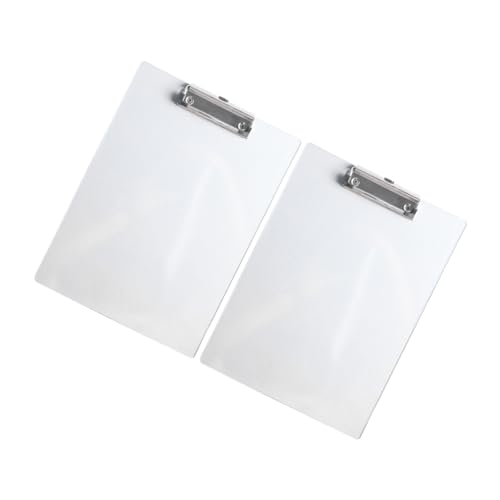 DOITOOL 2 Stück Transparentes Klemmbrett Tragbares Schreibbrett für Büro und Konferenzen Robuste Pet Materialien Leicht Dokumentenorganisation von DOITOOL