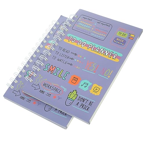 DOITOOL 2 Stück Undatiertes Spiralnotizbuch Planung Notizbuch Monatsplaner Notepad für Büro Notizen und To Do Listen von DOITOOL