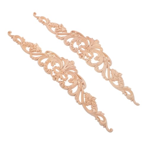 DOITOOL 2 Stück Unlackierte Holzdeko Möbel Applikationen Geschnitzte Ornamente für Schranktüren Vintage Stil DIY Hausdekoration DOITOOL 2 Stück Unlackierte Holzdeko Möbel Applikationen Geschnitzte Ornamente für Schranktüren Vintage Stil DIY Hausdekoration von DOITOOL