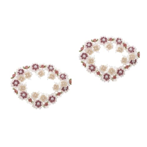 DOITOOL 2 Stück Vintage Diy Handgemachte Spitzenband Blütenstoff für Hochzeiten Breit für Bastelprojekte Kleiderverzierungen und Accessoires DOITOOL 2 Stück Vintage Diy Handgemachte Spitzenband Blütenstoff für Hochzeiten Breit für Bastelprojekte Kleiderverzierungen und Accessoires von DOITOOL