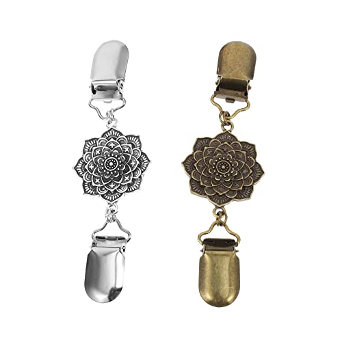 DOITOOL 2 Stück Vintage Schalclip Langlebiger Dekorative Schal und Pullover Klammern mit Retro Mandala Blumenmotiv Sicherer Halt für Schals Pullover Mäntel als DOITOOL 2 Stück Vintage Schalclip Langlebiger Dekorative Schal und Pullover Klammern mit Retro Mandala Blumenmotiv Sicherer Halt für Schals Pullover Mäntel als von DOITOOL
