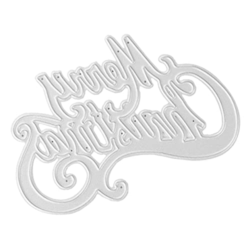 DOITOOL 2 Stück Weihnachtskarten Stanzformen Weihnachtsmann Frohe Weihnachten Metall Präge Schablonen für Diy Scrapbooking Kartenherstellung Papierkunst und Bastelprojekte von DOITOOL