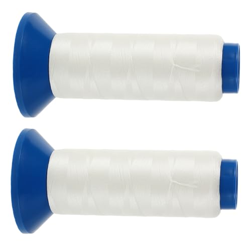 DOITOOL 2 Stück Weißes Stickmaschinengarn, Reflektierendes Nylon-stickgarn Für Stickereien, Quilten, Nähen, Polstern Und Bastelprojekte von DOITOOL