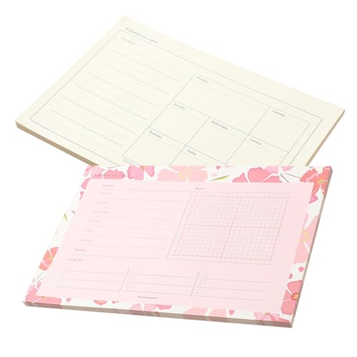 DOITOOL 2 Stück Wochenplaner Zeitmanagement-notizbuch Wochenplaner Notizblock Planer Zu Tun Tägliches Notizbuch Tägliches Notizbuch Für Die Arbeit Wöchentlicher Notizblock Papier von DOITOOL