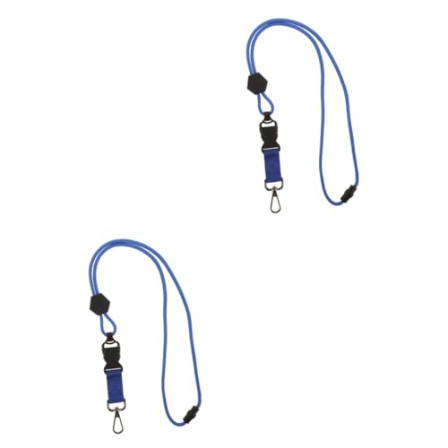 DOITOOL 2 Stück Zertifikat Lanyard Schnalle Ausweis bunt Tethers Schlüssel Kartenhalter Name Nylon Lanyard Kartenkarton Dekoratives Telefon Lanyard Abreißverschluss für Lanyard Metall Blau von DOITOOL
