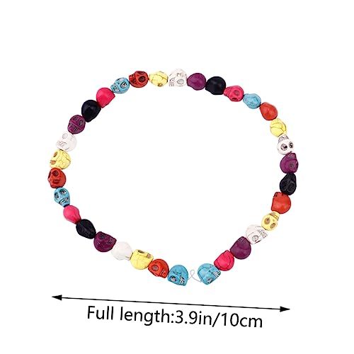DOITOOL 2 Stücke Carved Skull Spacer Perlen Bunte Türkis Schmuckherstellung Lose Perlen für Armband Diy Zubehör mit pro Strang DOITOOL 2 Stücke Carved Skull Spacer Perlen Bunte Türkis Schmuckherstellung Lose Perlen für Armband Diy Zubehör mit pro Strang von DOITOOL
