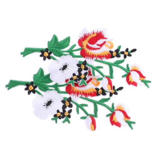 DOITOOL 2 Stücke Gestickte Dekorative Aufnäher Für Sortiert Erwachsene Stickereiapplikationen Blume Patches Zum Aufnähen Sticken Bestickt Blumenapplikation Verzerrungen Flecken Bunt Stoff von DOITOOL