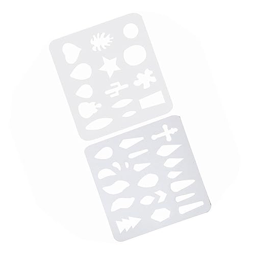 DOITOOL 2 Stücke Teiliges Weißer Diy Schablonen für Ohrschmuck und Haarschmuck Hohlraumschablonen Strapazierfähigem Kunststoff für Kreative Bastelarbeiten Wiederverwendbar und Leicht zu von DOITOOL