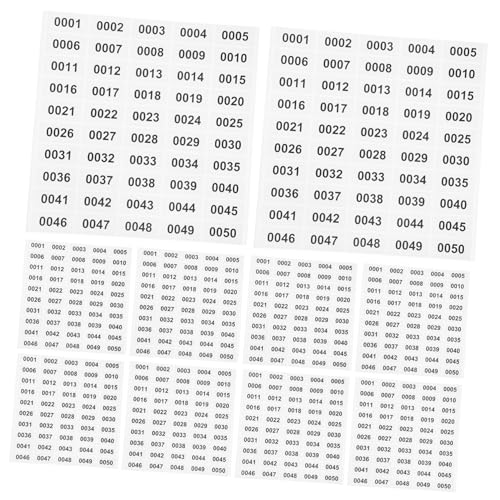 DOITOOL 20 Blatt Digitales Etikett Index Schüttgut Bestandsaufkleber Seriell Zahlen Aufkleber Zahlenaufkleber Aufkleber Für Nummernschilder Aufkleber Mit Zahlen Nummeriert Papier von DOITOOL