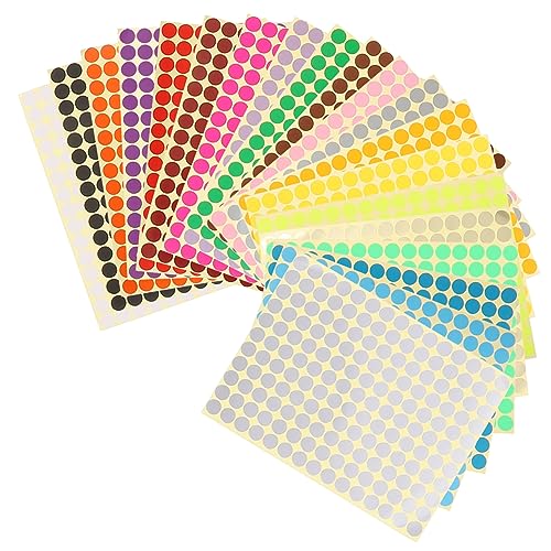 DOITOOL 20 Blatt Farbige Selbstklebende Runde Markierungspunkte Bunte Klebepunkte Vielseitige Aufkleber für Büro Haushalt Etikettierung und Farbcodierung Ablösbar und Langlebig DOITOOL 20 Blatt Farbige Selbstklebende Runde Markierungspunkte Bunte Klebepunkte Vielseitige Aufkleber für Büro Haushalt Etikettierung und Farbcodierung Ablösbar und Langlebig von DOITOOL