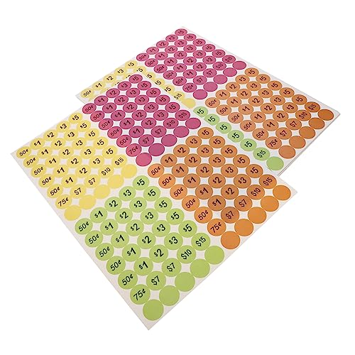 DOITOOL 20 Blatt Preisschild Etikettenhersteller Größe Aufkleber klein Verkaufsetiketten Geschäftspreisetiketten Warenpreisaufkleber Preisaufkleber für den Hofverkauf beschichtetes Papier von DOITOOL