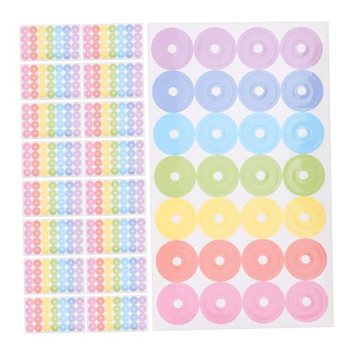 DOITOOL 20 Blatt Schutzaufkleber -etikett Locher Aufkleber Hefterlochverstärkungsaufkleber Lochaufkleber Farbe Löcher Lochverstärker Für Papier Material Lose Handwerk Beschützer Party Tab von DOITOOL