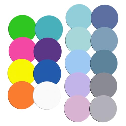 DOITOOL 20 Blatt Teiliges Runde Pet Haftnotizen Halbtransparent Selbstklebend Klarsichtige Memo Pads mit Rückstandsfreiem Entfernen für Schule Büro und Bibelstudium von DOITOOL