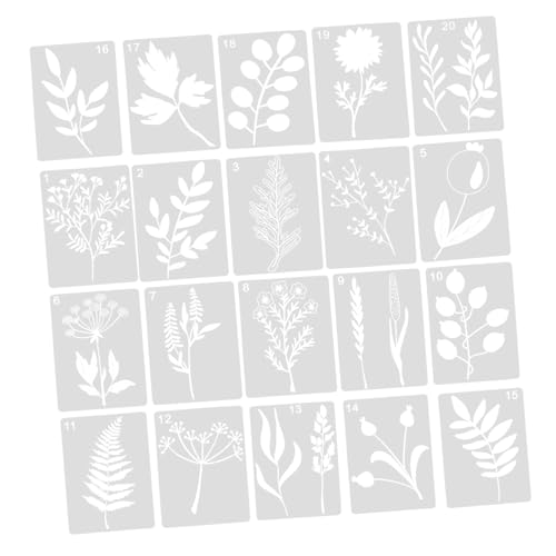 DOITOOL 20 Blatt Teiliges Wandmalerei Schablonen mit Hohlen Pflanzenmotiven Vielseitige DIY Wanddekoration Stencils für Möbel Schulprojekte und Kreative Wandgestaltung DOITOOL 20 Blatt Teiliges Wandmalerei Schablonen mit Hohlen Pflanzenmotiven Vielseitige DIY Wanddekoration Stencils für Möbel Schulprojekte und Kreative Wandgestaltung von DOITOOL
