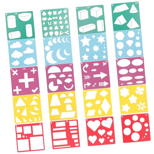 DOITOOL 20 Blatt Wiederverwendbare Schablonen für Diy Projekte Geometrische Muster Hohes Design für Basteln und Kunstdekoration Pet Material für Erwachsene DOITOOL 20 Blatt Wiederverwendbare Schablonen für Diy Projekte Geometrische Muster Hohes Design für Basteln und Kunstdekoration Pet Material für Erwachsene von DOITOOL