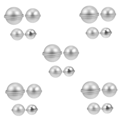 DOITOOL 20 Paare Halbkugel Backform Silikonform für Diy Badebomben und Seifen Einfache Handhabung Hautfreundlich Backzubehör von DOITOOL