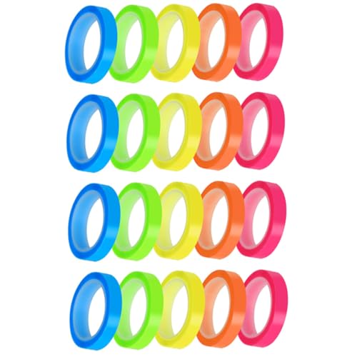 DOITOOL 20 Rollen Selbstklebende Transparente Index Tabs Ultradünnes Markierungsband Farben Breit Multifunktionale Notizzettel für Schule Büro und Haushalt von DOITOOL