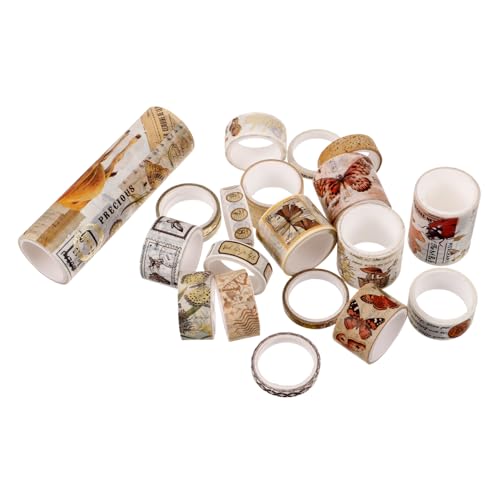 DOITOOL 20 Rollen Vintage Washi Tape Klebeband für Scrapbooking und Diy Projekte Dekoratives Klebeband für Geschenverpackungen und Gestaltung Vielseitig Einsetzbar Verschiedenen Designs DOITOOL 20 Rollen Vintage Washi Tape Klebeband für Scrapbooking und Diy Projekte Dekoratives Klebeband für Geschenverpackungen und Gestaltung Vielseitig Einsetzbar Verschiedenen Designs von DOITOOL