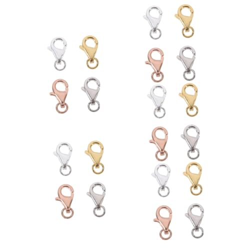 DOITOOL 20 Sätze Diy Schmuckverschluss Robuste Karabinerverschlüsse für Armbänder und Handgemachte Schmuckmaterialien Roségold und Platin Geschlossene Ringe DOITOOL 20 Sätze Diy Schmuckverschluss Robuste Karabinerverschlüsse für Armbänder und Handgemachte Schmuckmaterialien Roségold und Platin Geschlossene Ringe von DOITOOL