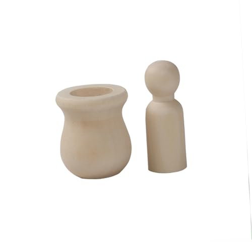 DOITOOL 20 Satz Diy Holzpuppen Teile Unbemalte Holzfiguren für Kreative Bastelprojekte zum Anmalen und Dekorieren von Holzpuppen für Diy Enthusiasten von DOITOOL