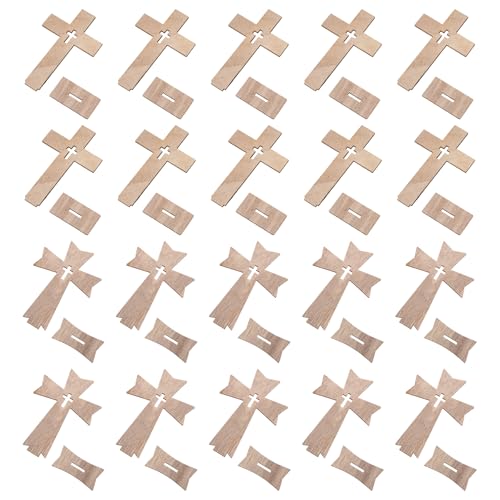 DOITOOL 20 Sets Holzkreuze für Tafelaufsätze, Unbehandeltes Holzkreuz zum Basteln, Heimdekoration, Tischaufsätze, Basteln, 11,9 X 7,4 X 2,8 Cm DOITOOL 20 Sets Holzkreuze für Tafelaufsätze, Unbehandeltes Holzkreuz zum Basteln, Heimdekoration, Tischaufsätze, Basteln, 11,9 X 7,4 X 2,8 Cm von DOITOOL