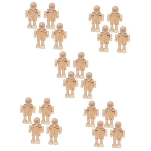DOITOOL 20 Stck Teiliges Unfertige Holzfiguren Roboter Modelle mit Glatter Oberfläche zum Bemalen DIY Basteln Tischdekoration Pädagogisches für Erwachsene DOITOOL 20 Stck Teiliges Unfertige Holzfiguren Roboter Modelle mit Glatter Oberfläche zum Bemalen DIY Basteln Tischdekoration Pädagogisches für Erwachsene von DOITOOL