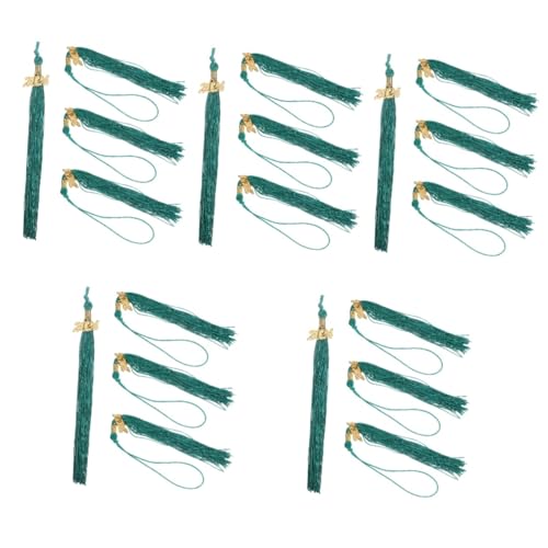 DOITOOL 20 Stck. Teiliges Abschlusskappen Quasten in Grün Dekorative Abschlussfeier Anhänger für Bachelor Master Doktorhut Leichte Graduation Supplies für Unvergessliche Fotos und von DOITOOL