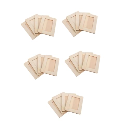 DOITOOL 20 Stck. Teiliges DIY Holz Bilderrahmen für Kleine Naturholzrahmen zum Bemalen und Basteln Glatt Poliert Robuste Holzrahmen für Kinderzeichnungen und Kreative Foto Dekoration von DOITOOL