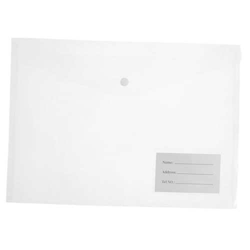 DOITOOL 20 Stück Aktenhalter Aktenordner Aus Kunststoff Dokumentenmappen Mit Verschluss Aktenumschlag Für Dokumente Tasche Für Dokumentenmappen Plastikumschläge Papier Transparent von DOITOOL