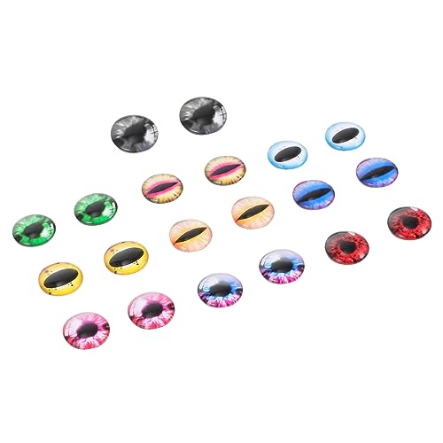 DOITOOL 20 Stück Cabochons Patches für Schmuckherstellung Diy Augen für Plüschpuppen und Tierfiguren Verschiedene Designs von DOITOOL