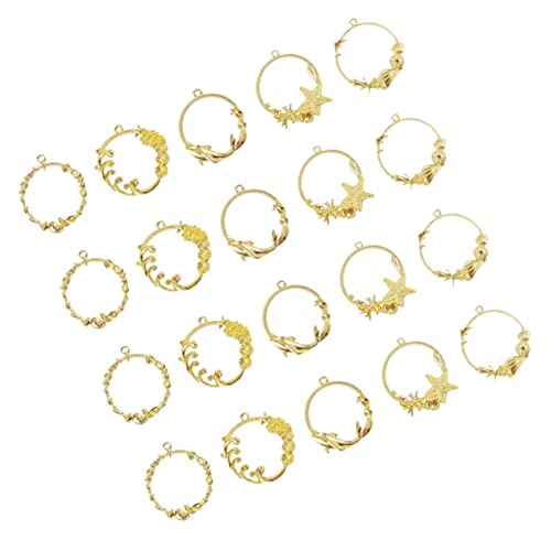DOITOOL 20 Stück Diy Schmuck Anhänger Metallrahmen für Epoxidharz Leere Lünette Geeignet für Halskette Armband Ohrringe und Bastelprojekte von DOITOOL