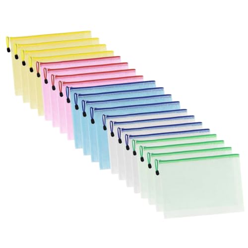 DOITOOL 20 Stück Dokumentenmappe Wasserdichte Reißverschlusstaschen aus PVC Organizer für Büro und Reise für Kleine Dokumente und Schreibwaren DOITOOL 20 Stück Dokumentenmappe Wasserdichte Reißverschlusstaschen aus PVC Organizer für Büro und Reise für Kleine Dokumente und Schreibwaren von DOITOOL