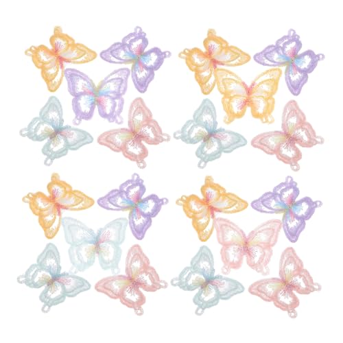 DOITOOL 20 Stück Doppelschicht Schmetterling Patches Stickerei Aufnäher zum Aufbügeln für Brautkleider DIY Kleidung Reparatur Hochzeit Dekoration DOITOOL 20 Stück Doppelschicht Schmetterling Patches Stickerei Aufnäher zum Aufbügeln für Brautkleider DIY Kleidung Reparatur Hochzeit Dekoration von DOITOOL