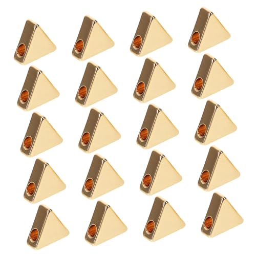 DOITOOL 20 Stück Dreieck Spacer Perlen Metall Schmuckzubehör für DIY Armbänder Halsketten Ohrringe Basteln Stilvolle Langlebige Schmuckperlen von DOITOOL