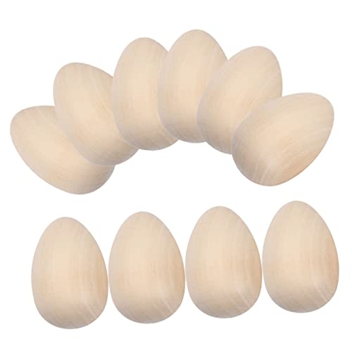 DOITOOL 20 Stück Eierbemaltes aus Holz kratzen malen Kind lackierbar Jumbo-Eier das Ei DIY Ostereier Ostern-Simulations-Ei Ostereier aus Holz, unvollendet unfertige Eier hölzern von DOITOOL