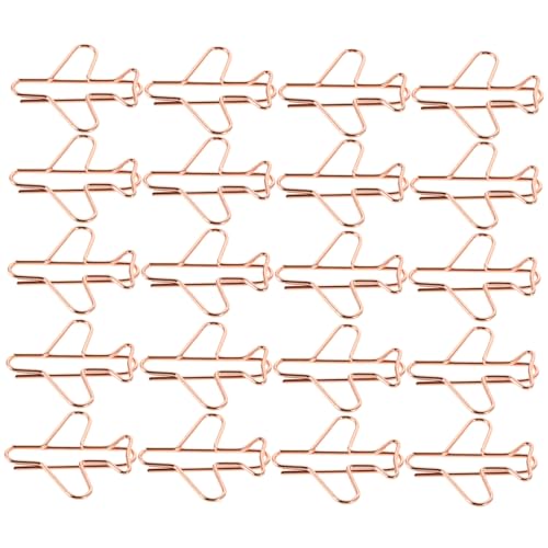 DOITOOL 20 Stück Einzigartige Büroklammern Roségold für Notizen Dokumentenorganisation und Bastelprojekte Lesezeichen für Schule und Büro von DOITOOL