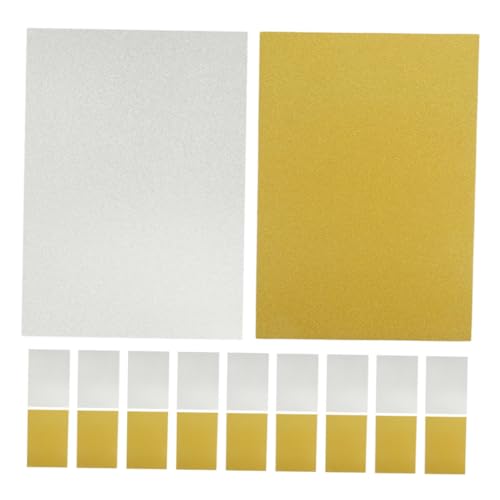 DOITOOL 20 Stück Glitzer Karton Gold und Silber Glitzerndes Papier für Bastelprojekte Scrapbooking Kartenherstellung Diy Dekoration für Geburtstags und Hochzeitsfeiern von DOITOOL