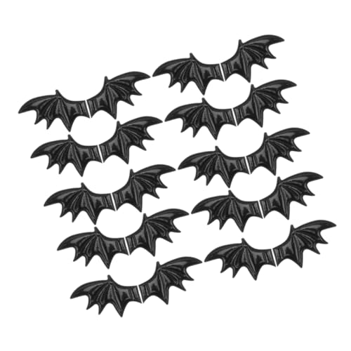 DOITOOL 20 Stück Halloween Fledermausflügel Aufnäher zum Aufnähen oder Bügeln Kreative Kostüm Accessoires für Halloween Cosplay und Diy Projekte von DOITOOL