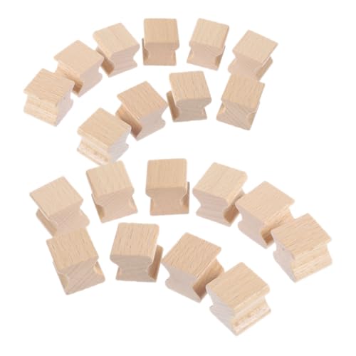 DOITOOL 20 Stück Hölzernes Siegel Speedball Klein Handwerk Stempeln Briefmarken Basteln Sammelalbum Stamper Herstellung Diy -stempel Stempelschnitzblöcke Carving Dekorativ Beige Holz von DOITOOL
