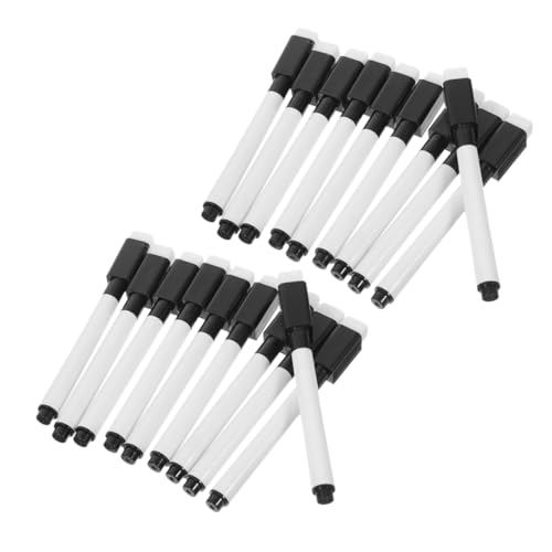 DOITOOL 20 Stück Kleine Abwischbare Whiteboard Marker mit Radiergummi Vielseitige Marker für Whiteboards für Schule Büro und Zuhause von DOITOOL