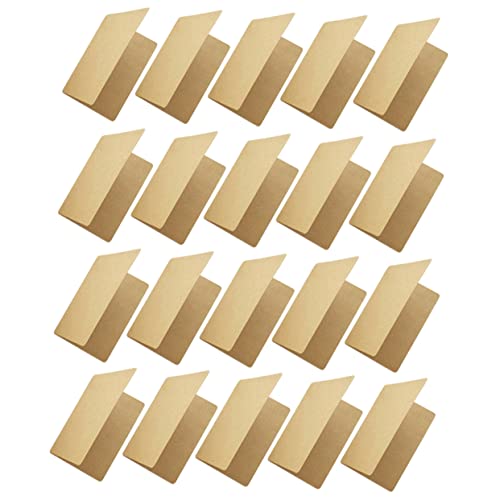 DOITOOL 20 Stück Leere Grußkarte einfache Karten Braun Hochzeit Rohlinge basteln Karteikarten Karte für die Kartenherstellung Herzlichen Glückwunschkarte Notizkarte Leere Karte Kraftpapier von DOITOOL