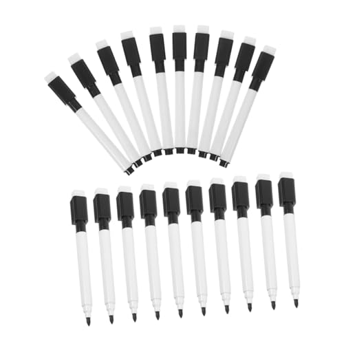 DOITOOL 20 Stück Löschlicher Stift auf schwarzer Kernbasis auf der Basis von Wasser Trocken abwischbare Marker für den Kühlschrank kleine trocken abwischbare Marker Plastik DOITOOL 20 Stück Löschlicher Stift auf schwarzer Kernbasis auf der Basis von Wasser Trocken abwischbare Marker für den Kühlschrank kleine trocken abwischbare Marker Plastik von DOITOOL
